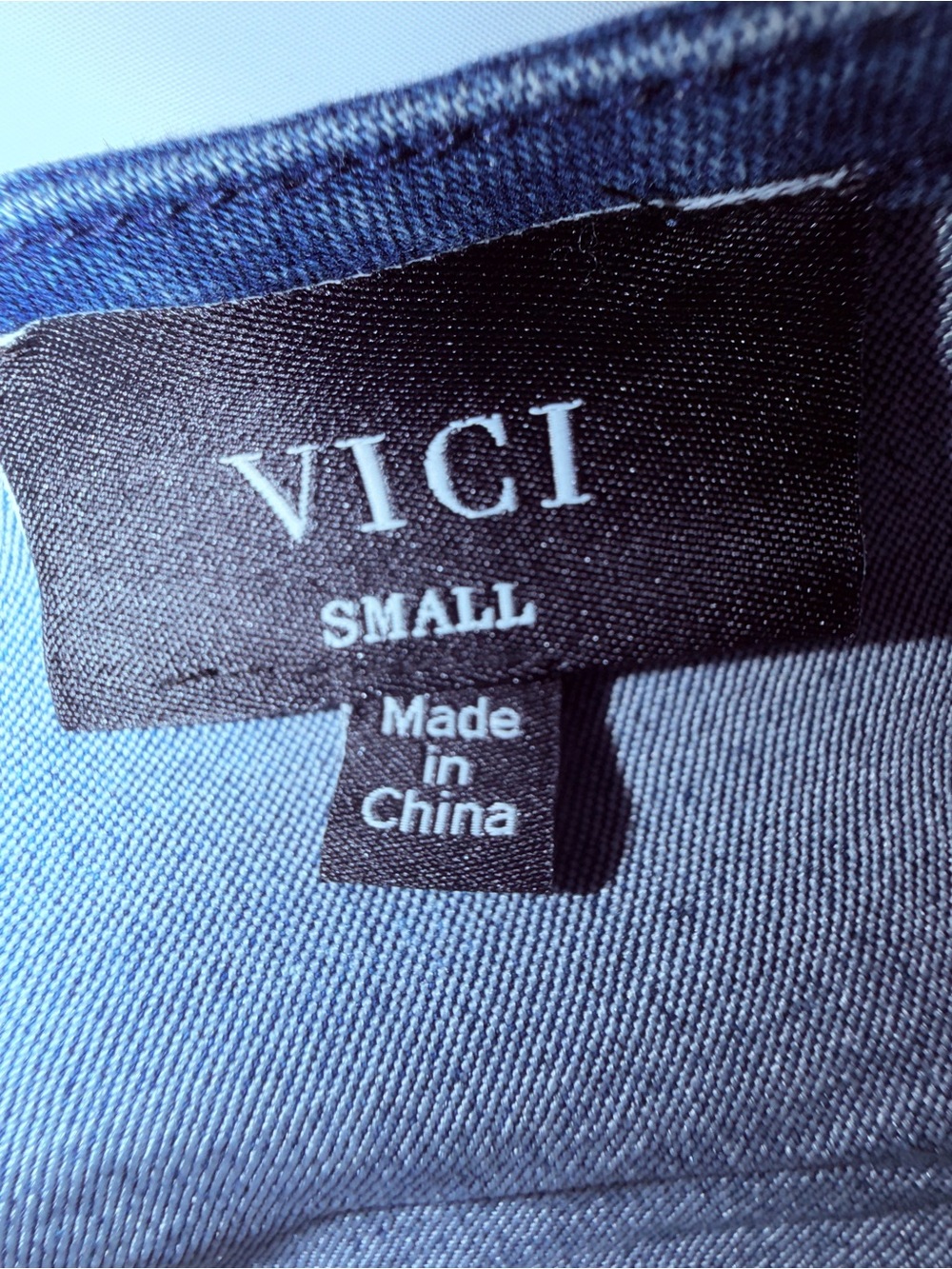Vici Blue Denim Sleeveless Wrap Jumpsuit with Tie Waist - Picture 5 of 9